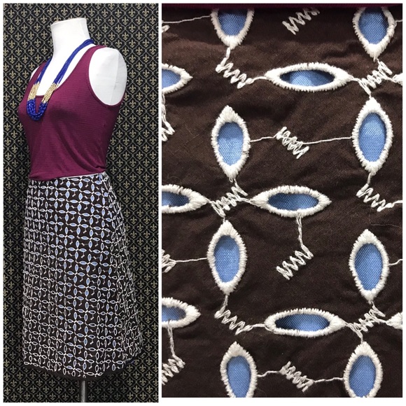 Anthro Eyelet A-Line Skirt by Snak - Picture 5 of 12